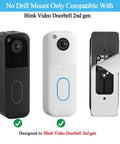No Drill Doorbell Mount For Video Doorbell 2nd Gen Easy Install Compatible With All New Doorbell Camera Backplate shown in black and white