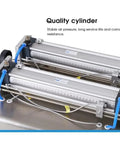 Built Tough Pneumatic Cream Filler Machine For Viscous Paste Zero Hassle showing quality cylinders and adjustable flow control.