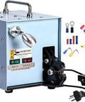 Xoiasth Electric Terminal Crimping Machine 0.05-6mm2, 60W Cordless Wire Press Tool showing foot pedal and connectors.