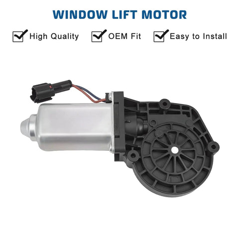 Heavy Duty Left Power Window Lift Motor Fits 1997 2002 Ford Expedition 1997 2004 F 150 1997 99 F 250 motor with silver casing.