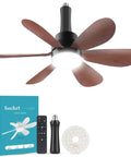 Ceiling Fan With Light Dimmable E26 Socket Dual Function Fan And Light Replaceable LED Board Includes One Spare Bulb