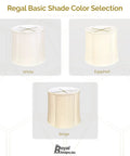 Eggshell Drum Lamp Shade 15 Inch Top Diameter 16 Inch Bottom Diameter 16 Inch Slant Height Silk Type Shantung Fabric Off White Finish