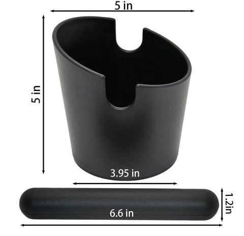 5 Inch Coffee Knock Box With Longer Detachable Knocking Rod Shock Absorbent Durable Non Slip Base Perfect Espresso Dump Bin