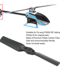Replacement Tail Propeller for FW200 RC Helicopter, Lightweight Plastic Carbon Fiber Blade shown with helicopter