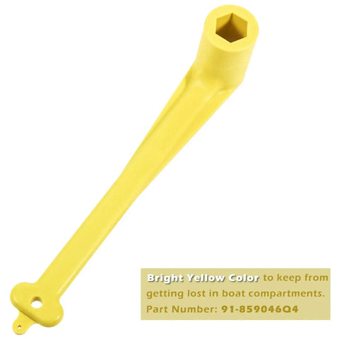 Lightweight Polymer Propeller Nut Wrench For One And One Sixteenth Inch Nuts Fits Mercury Mercruiser Alpha OMC Boats Over 40HP Easy To Use With Long Handle For Extra Leverage Rustproof Yellow Plastic