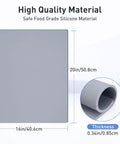 Dimensions of Beefy Silicone Heat Press Mat 16x20 Inch Heavy Duty Double Sided Pad for HTV Heat Transfer Vinyl with thickness details.