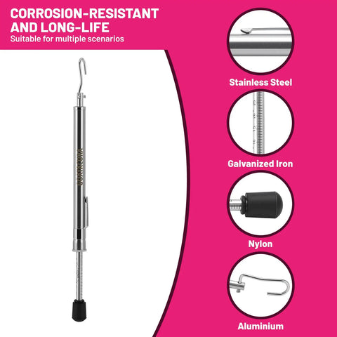 Push Pull Door Pressure Gauge 0 To 35 Lbs Stainless Steel Body Zinc Plated Scale ADA And Fire Code Compliant With 5 Percent Accuracy For Quick Easy Reads And Reliable Door Pressure Checks, stainless steel gauge