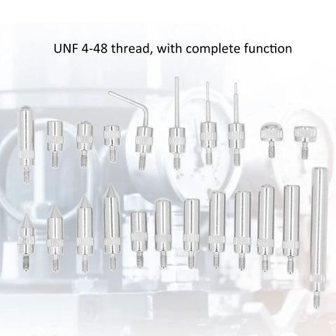 Threaded Point Tip Set For Dial Indicators, 22Pcs Carbide Probe End Tips With Storage Case, Pro Grade Indicator Points