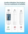 Comparison of CF10-NEW, 800P, and 700P filters for LT1000PC Replacement Water Filter 3 Pack for LT1000PC Series compatibility.