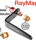 Steel Pneumatic Rafter Hook Hanger With One Quarter Inch Air Tool Swivel Fitting and thread adapters