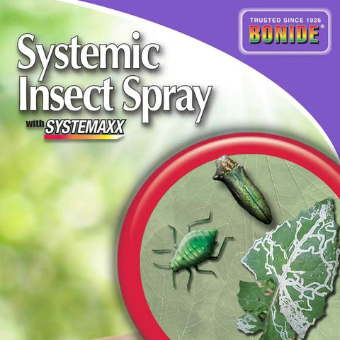 Packaging of Ready To Spray Systemic Insect Control Spray 32 oz with insect image and brand logo