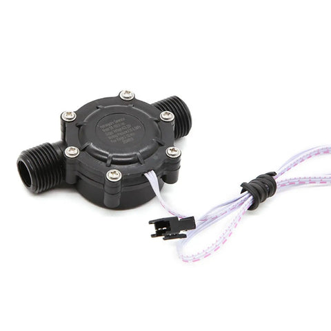 12V Portable Micro Hydro Generator for Outdoor Use, small black water turbine with wires for DIY energy projects