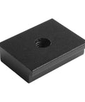 Set Of 5 M6 Thread Aluminum Alloy Sliders For Mounting Woodworking Equipment On Table Saws Press Tables And Workbenches With Easy Fit And High Precision Alignment Black Finish, single black slider with threaded hole