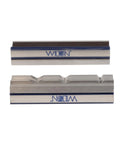 Built Like A Tank 4 Inch Magnetic Prism Vise Jaw Pads With Durable Synthetic Rubber Surface And Premium Aluminum Frame for clamping.