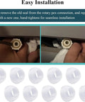 Plastic Santoprene Swivel Seal Kit Easy Install Half Inch PEX For RV Water Lines Includes 10 Gasket Cones Fits PEX Fittings And Swivel Connectors Replacement Washer For RV Plumbing, 1/2-inch seals shown