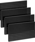 4 Pack Metal Pegboard Panels 24x12 Inches For Wall And Workbench Use, Heavy Duty Peg Boards For Garage Tools, Workshop Storage