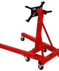 Beefy Heavy Duty Engine Stand 2000 Lb Capacity With 360 Degree Rotating Head Folding Cast Iron Motor Hoist Trolley Six Caster Wheels