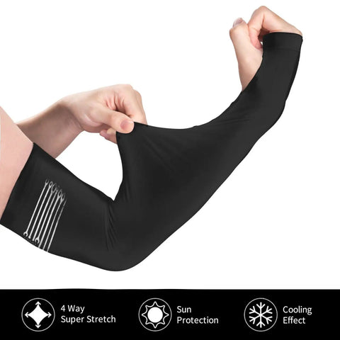 Ultra Light Ice Silk Cooling Arm Sleeves Featuring Iconic American Flag Print Provide Dependable Sun Blocking And Keep Your Forearms Chill Through Long Shifts And Weekend Projects
