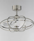 Corona Fandelight Ceiling Fan in Satin Nickel with modern chandelier design and smooth airflow, ideal for living rooms.