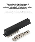Crafted Tough No Mortise Pivot Hinge Push Or Kick Open For Secret Doors And Murphy Bookcases, black and silver, EN1154 torque.