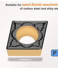 Lathe Turning Tool Carbide Inserts CCMT32.51 CCMT09T304 Tin Coated Semi Finishing Chipbreaker with CVD Coating