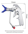 Top Shelf Airless Paint Spray Gun With Reversible 517 Nozzle Tip, 5000 Psi Heavy Duty Workhorse for Smooth Wall Coats, displaying ergonomic design and nozzle detail.