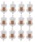 12 Pack 40 Micron One Quarter Inch Inline Fuel Filter For Small Engines Kawasaki FH430V FH451V FH500V Compatible
