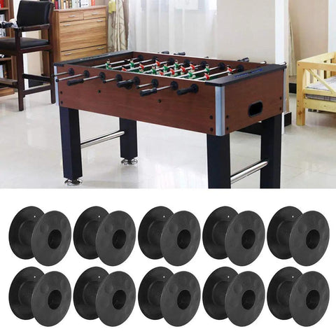 Tabletop Foosball Bearing Rods And Bushings Set, 10 Pairs black plastic bushings for foosball table rod replacement