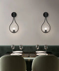 Industrial Vintage Matte Black Globe Wall Sconce Set of 2 With Clear Hand Blown Glass Shades Dope Mid Century Bedside Lamps
