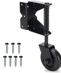 Rugged Spring Loaded Gate Caster Wheel Built Like A Tank Wood Fence Roller With 360 Swivel 4.5 Inch outdoor gate support with screws.