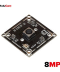 8MP 1080P Auto Focus USB Cam Module with Microphone, IMX179 1/3.2 Inch CMOS, square circuit board design