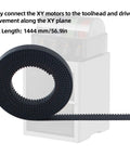 Two Belt Timing Replacement Kit For BambuLab P2S X And Y Axis Non Slip 2GT Rubber Drive Belts 7mm Wide 1444mm Long Spare 3D Printer Accessories To Get Your Printer Back In Action And Smooth Running, 1444mm belt coiled