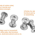 Straight Up Premium M6 X 8mm Screw Post Binding Screws For Leather Crafting And Bookbinding With Hex Key, Set Of Twelve showing stainless steel fasteners.