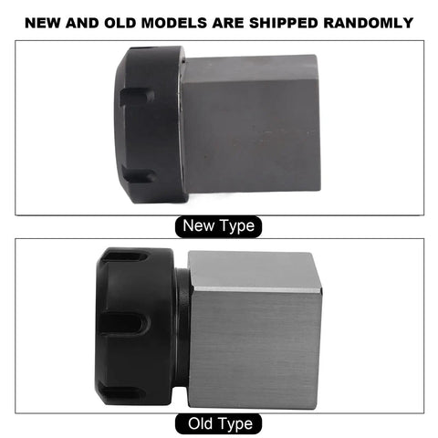 Heavy Duty Square Collet Chuck Block Made From Solid Carbon Steel For CNC Lathe Machines With Quick Clamp Action ER25 ER32 ER40. New and old models comparison.