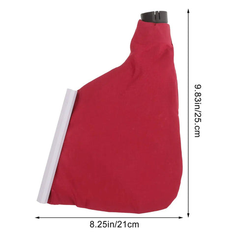 Universal 4 Inch Saw Dust Collection Bag, red fabric, 8.25x9.83 inches, designed for table saws and planers, keeps space clean.