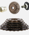 Six Speed Freewheel 14T-28T Wear-Resistant Bicycle Cassette for Mountain Bike Replacement Sprocket Kit with components