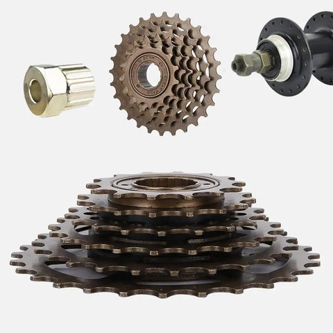 Six Speed Freewheel 14T-28T Wear-Resistant Bicycle Cassette for Mountain Bike Replacement Sprocket Kit with components