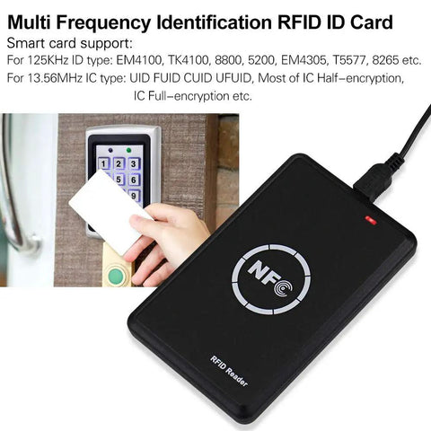 RFID And NFC Duplicator Kit For Easy Card Cloning With 125KHz Key Fob Copier And 13.56MHz Encrypted Programmer in use