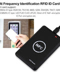 Dual Frequency Access Card Copier And RFID Writer Reader 125KHz 13.56MHz With NFC Tag Replicator shown with access card and keypad