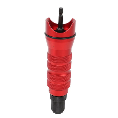 Rivet Nut Drill Adapter Kit With Six Heads And 150 Nuts, Converts Your 18V To 24V Drill Into A Badass Nutsert Installer, red metal adapter
