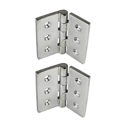 Beefed-Up 4 Inch Stainless Steel Folding Butt Hinges, 2-4 Pack, 6-Hole, Marine Grade Cast Stainless, perfect for doors and cabinets