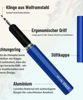 Hardcore Model Scribing Chisel Featuring Fire Sharp Tungsten Steel 0.15mm Blade For Crisp Panel Line Engraving And Sweet Plastic Kit Rescribing Projects, showing ergonomic design and tungsten blade.