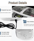 Industrial Grade Ultrasonic Cleaner With Heater And 2.5L Capacity, digital display, power interface and rubber foot pad features