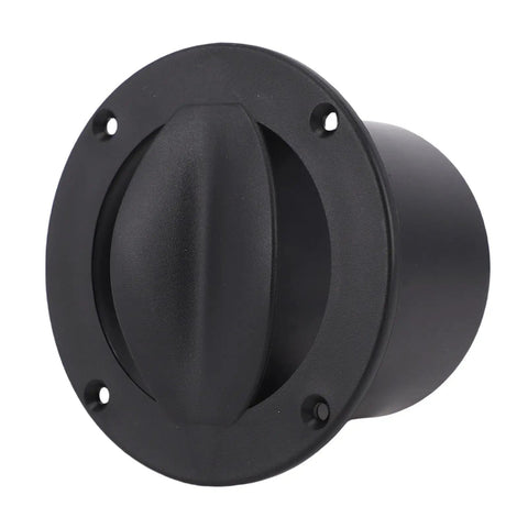 Boat Livewell Vent Cover with Enhanced Airflow, durable marine material, universal fit for boats and yachts, black color.