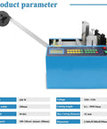 Heavy Duty Automatic Cable Pipe Cutter Compatible With Pvc And Heat Shrink Tubing Featuring Slick Guide Rail Quick Cut Speed and No Hassle Multi Material Trimming Capability with display and cutting mechanism.