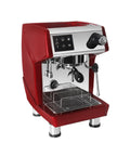 Front view of red Semi Automatic Espresso Coffee Machine For Home Or Small Cafe Pro Grade Coffee Maker With Temperature Control