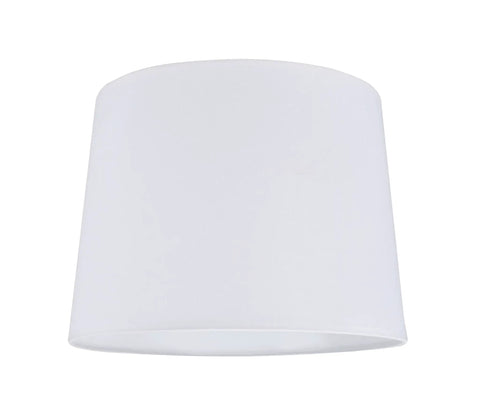 White Linen Empire Lamp Shade With Brass Spider Fitter Transitional Style 14 Inch Top 16 Inch Bottom 12 Inch Slant Height Harp Attachment Ready For Harp Lamps