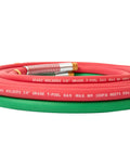 Heavy Duty Pro Grade Three Eighth Inch Grade T Cutting Torch Hose With Type B Fittings On Both Ends For Oxy Acetylene