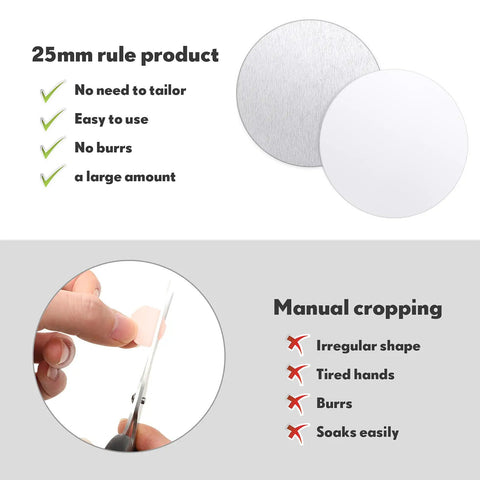 DIY Sublimation Aluminum Blanks Set 1 Inch Round Discs With Bezel Pendant Trays 200 Pieces showing no tailoring needed