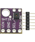 Temperature And Humidity Sensor Module With I2C Breakout For Arduino, SHT31-D Sensor, 3V To 5V Power, circuit board and pins